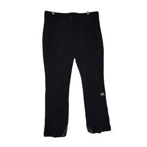 Obermeyer Men's Ski Snow Pants Black Size 36R 34W x 32L Lined Wool Nylon Stretch